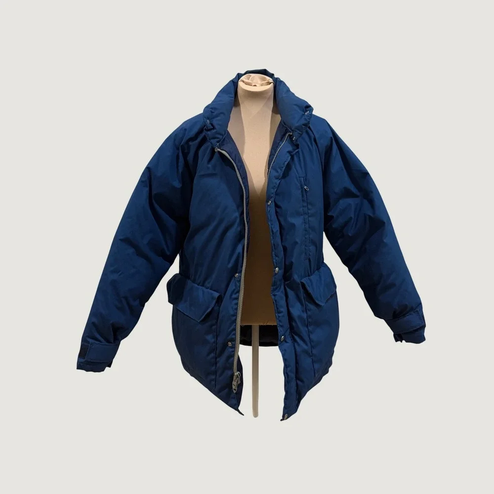 The North Face Vintage Puffer Parka Jacket Blue Mens Large Gorpcore Quilted USA